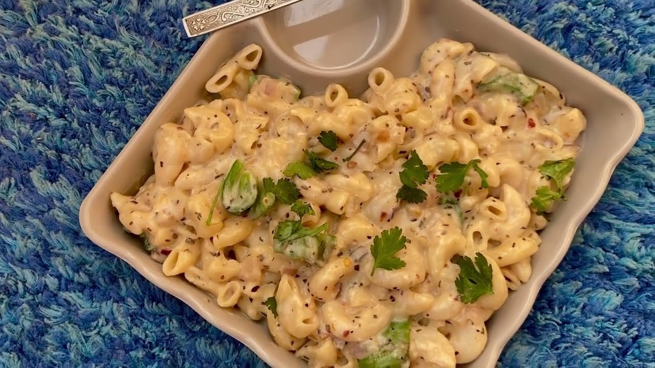 How to make white sauces pasta with minimum ingredients😋#trending #pasta #whitesaucepasta 