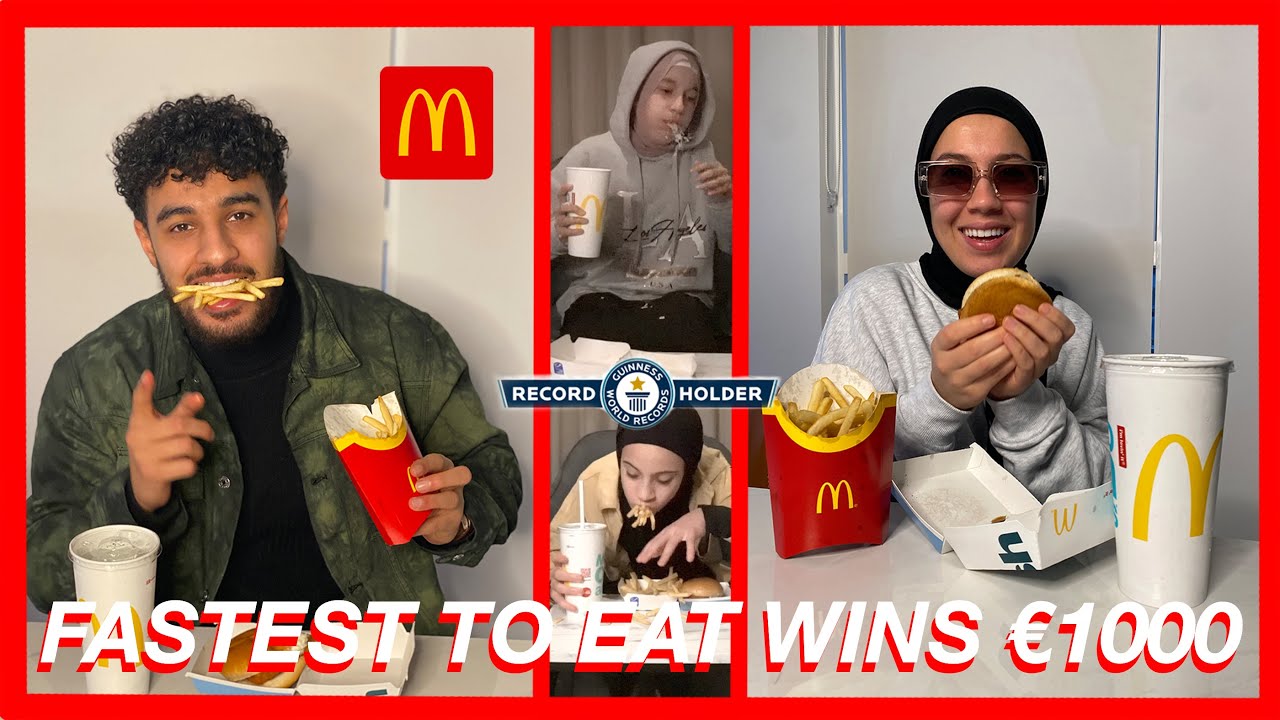 Самый быстрый в еде McDonald's выигрывает 1000 евро
