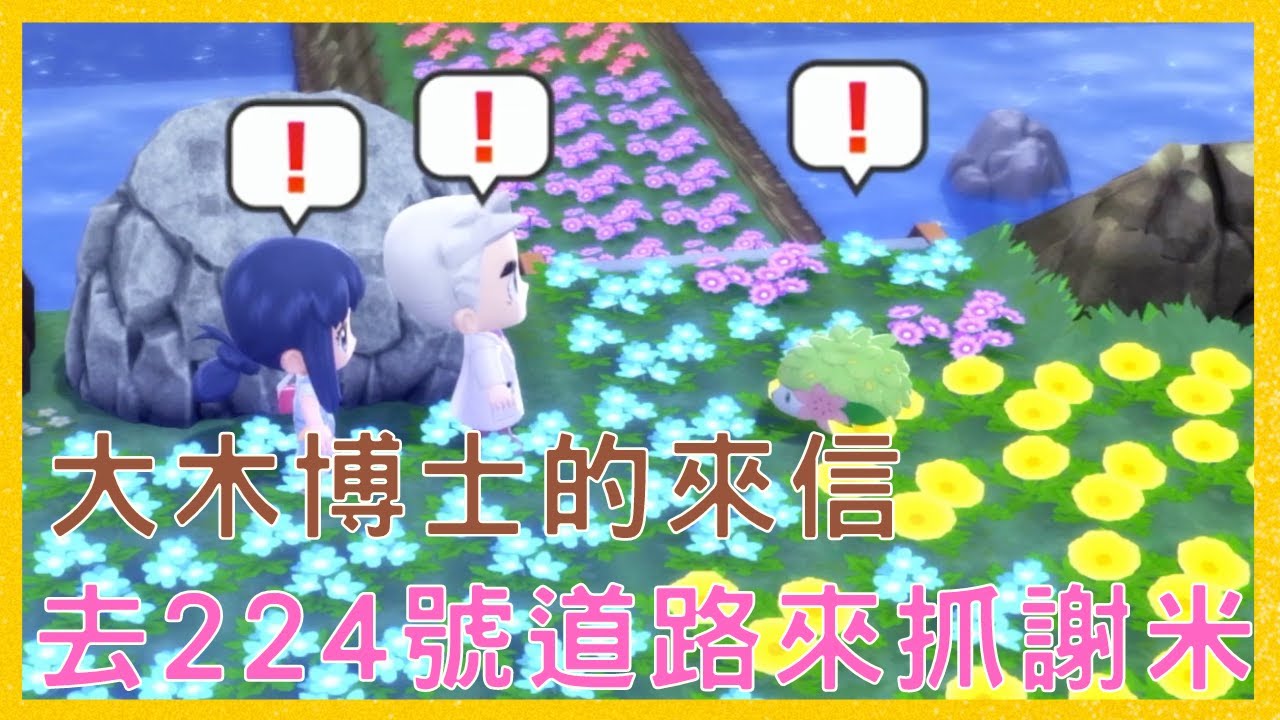 【寶可夢 明亮珍珠】大木的信 去224號道路抓謝米
