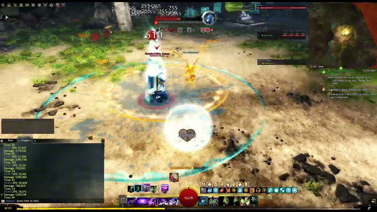 GW2 Benchmark | Condi Quick Catalyst Pistol/Dagger 39097 | Persisting Flames | Controller