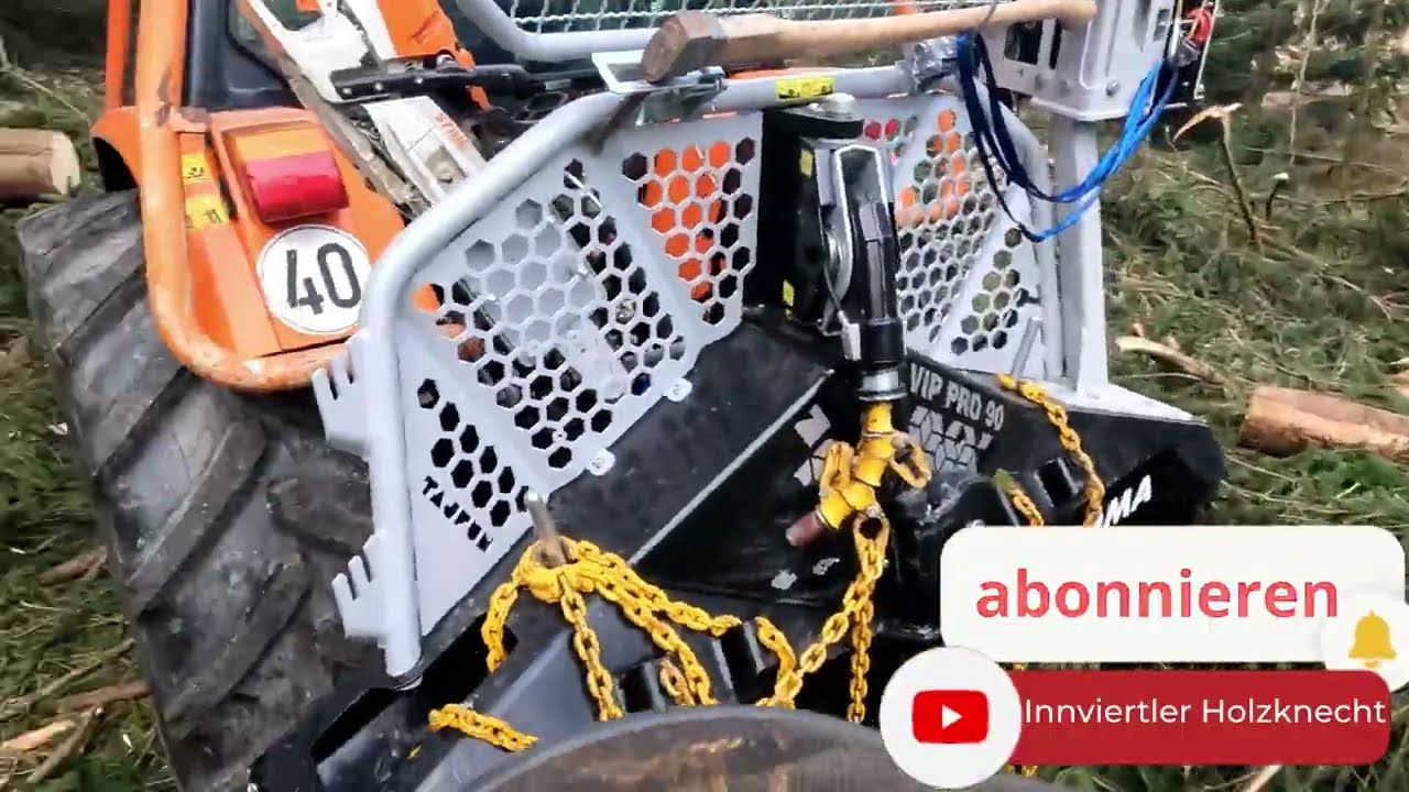 Grobästige Randbäume mit Tajfun Vip 90 Pro und Saga Polterschild