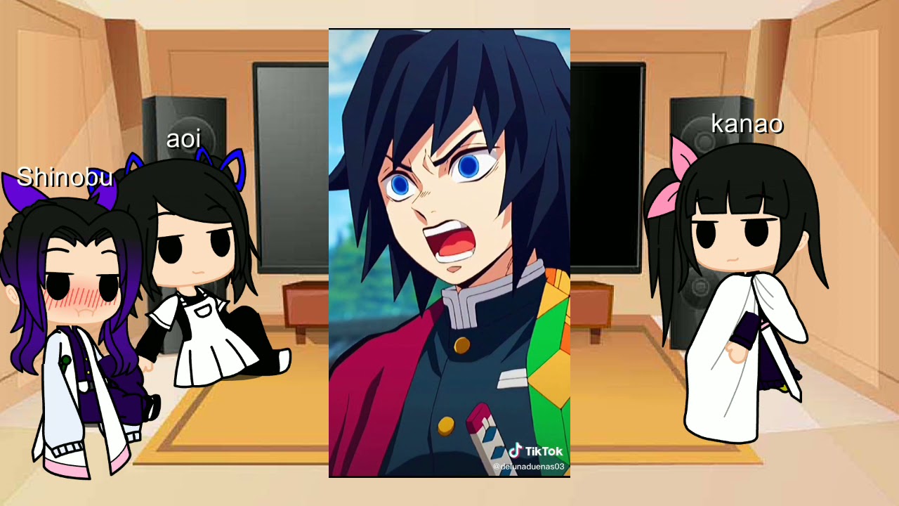 aoi, shinobu e kanao reagindo aos Tik toks do tomioka {leia a descrição} Marya gacha gamer