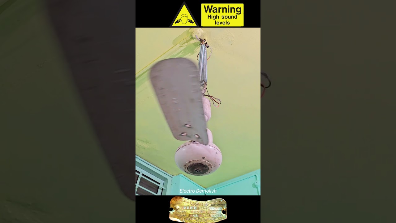 1940 Model Antique [U|S|H|A] Ceiling Fan's Bearing Damaged, Sudden Breaking during Wobbling #shorts