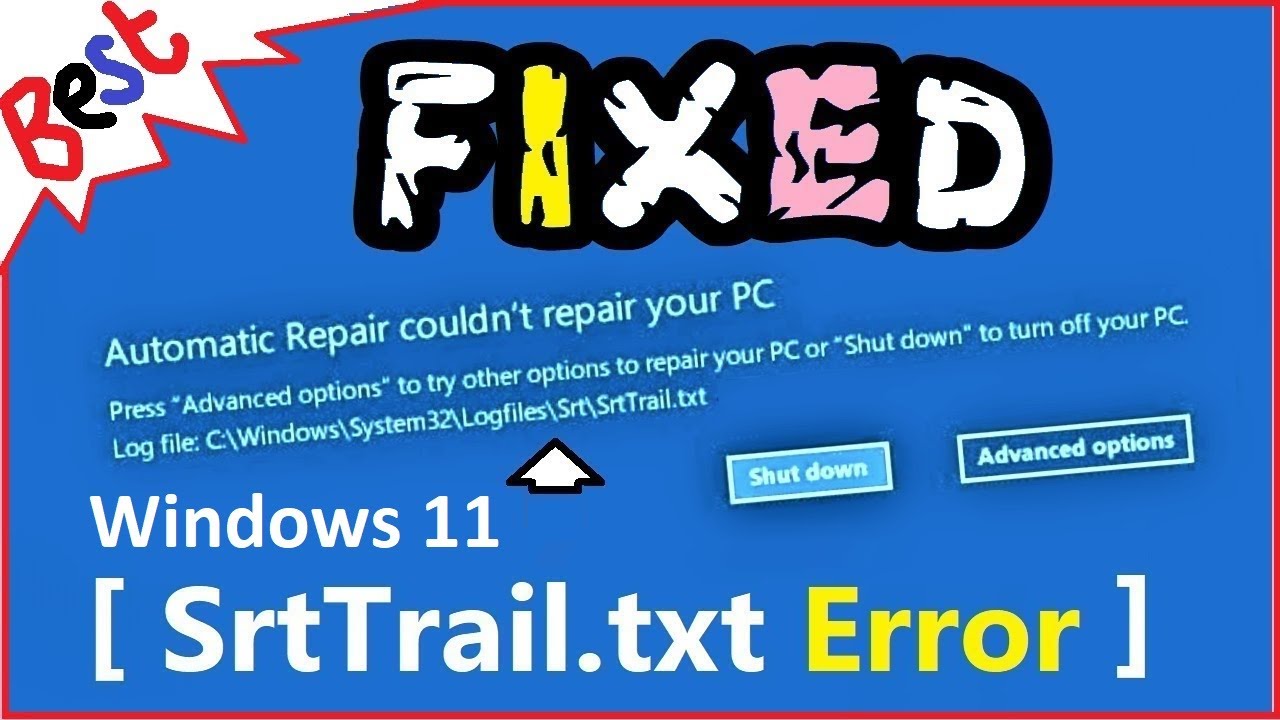 SrtTrail.txt ИСПРАВЛЕНИЕ В Windows 11 | Как исправить C /Windows/System32/LogFiles/srt/SrtTrail.txt