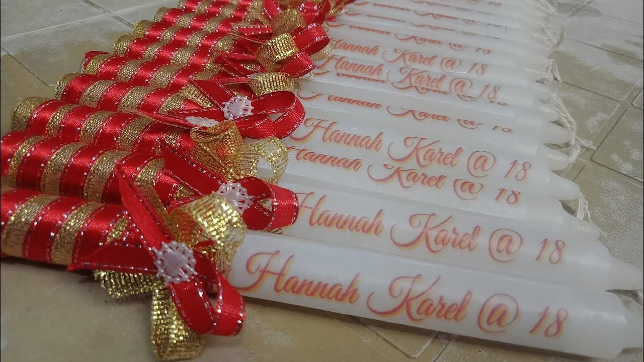 HLT_EP99 DIY CANDLES FOR DEBUT/Baptism/herlyntanjayvlogs#customized  #candles#debut