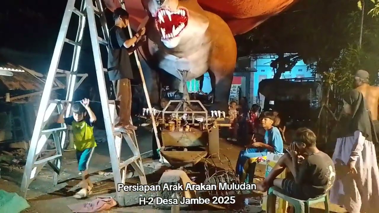 Persiapan Arak Arakan Muludan Desa Jambe H-2 2025