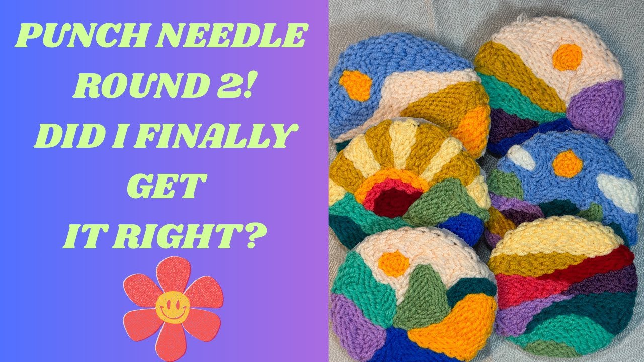 Punch Needle Round 2: Will it be a Masterpiece or a Hot Mess? #punchingneedle