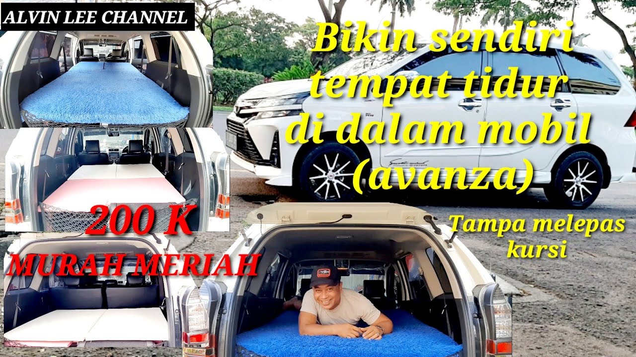 Bikin sendiri tempat tidur lipat di dalam mobil (avanza) tampa melepas kursi murah meriah 200 k
