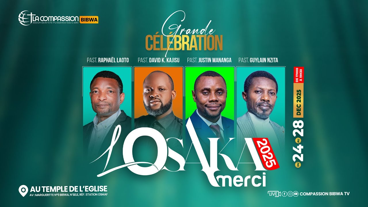BIENVENUE A LOSAKA JOUR 3 2025. ORATEUR PAST. JUSTIN MANANGA