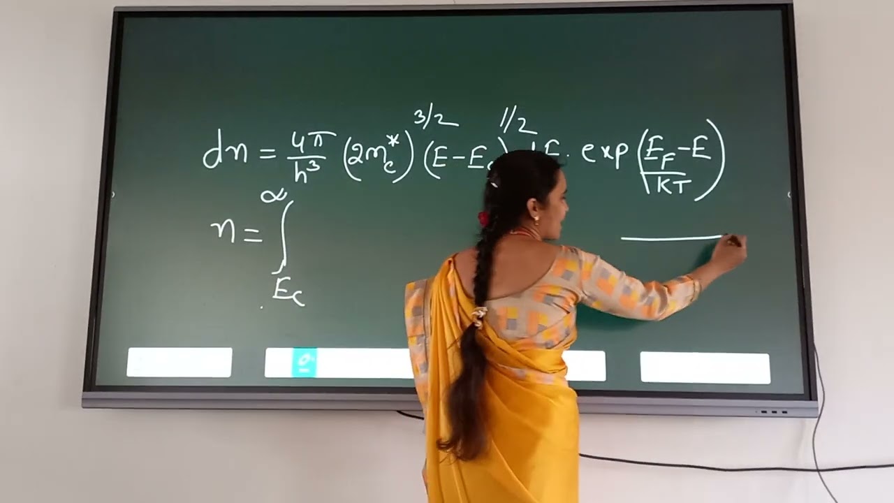 Density of electrons in conduction band of intrinsic semiconductors