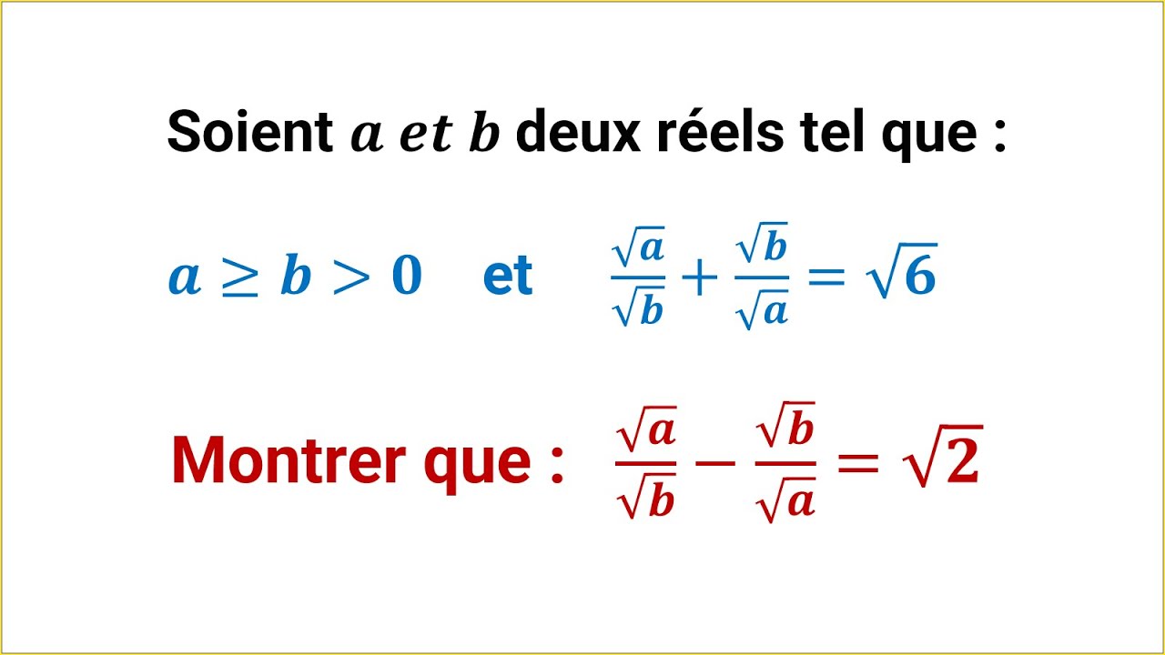 EXERCICE : LES ENSEMBLES DE NOMBRES N,Z,D,Q et R ► TRONC COMMUN SCIENTIFIQUE ET TECHNOLOGIQUE