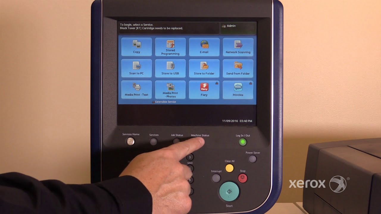 Xerox&reg;  Color C60 70 Logging into ADMIN Mode