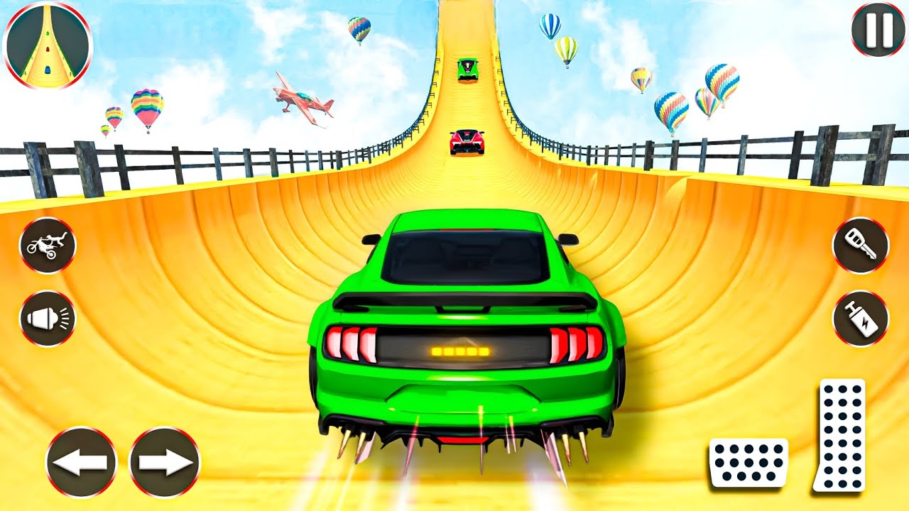 Perform Extreme Stunts On Mega Ramp Impossible Tracks In Crazy Car Racing Stunts Gameplay?