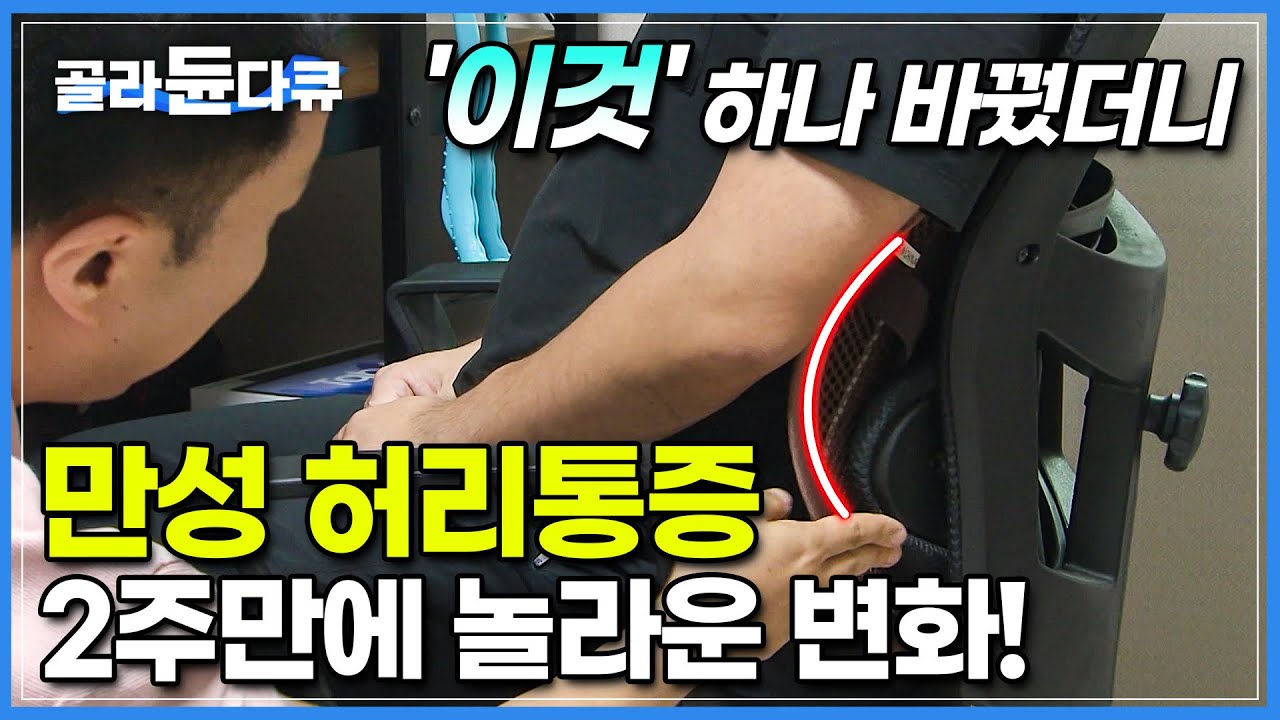 치료도 필요없다! 사소한 변화로 2주 만에 눈에 띄게 달라진 허리통증│유형별 허리 운동 방법│체형에 맞는 앉는 자세 조절로 나타난 놀라운 변화│귀하신 몸│#골라듄다큐