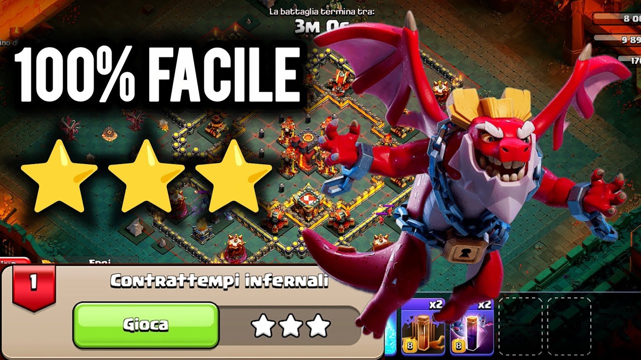 1^ SFIDA: 🔥CONTRATTEMPI INFERNALI🔥 Tris facile - Clash of Clans ITA 