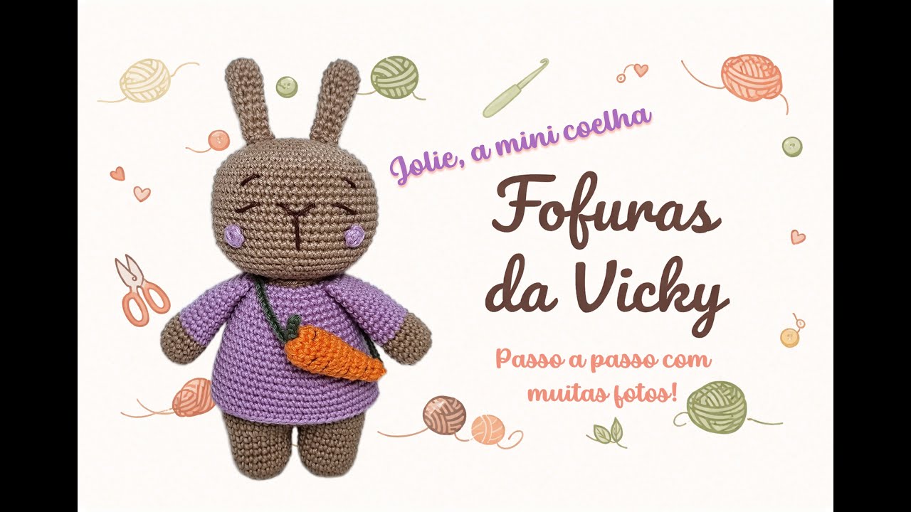 MINI COELHA - AMIGURUMI        #crochet #tutorialamigurumicompleto #receitafacil #minicoelhos #mini
