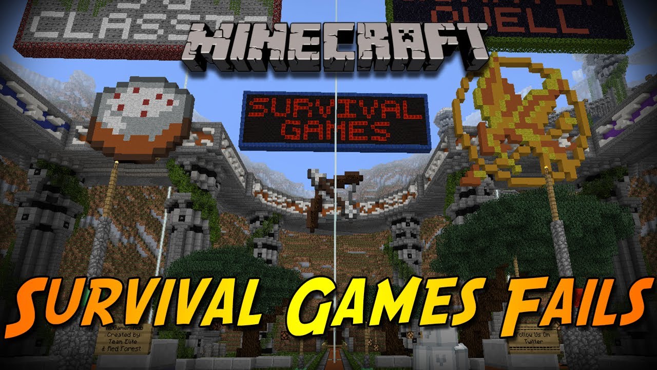 Minecraft Survival Games Epic Fail - الفشل الكبير في معظم القيمات