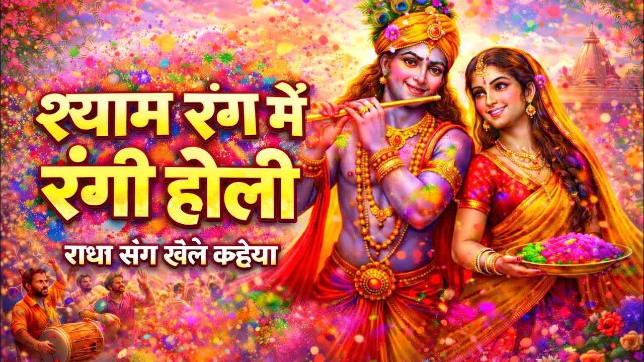 श्याम रंग में रंगी होली | Radha Krishna Holi Bhajan | Vrindavan Holi Song