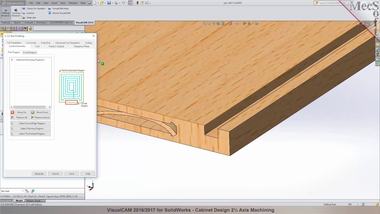 VisualCAM 2017 for SOLIDWORKS Cabinet Machining