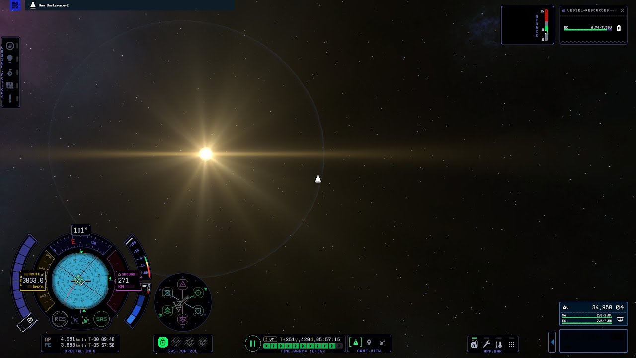 KSP 2 - leaving The Sun's sphere of influence