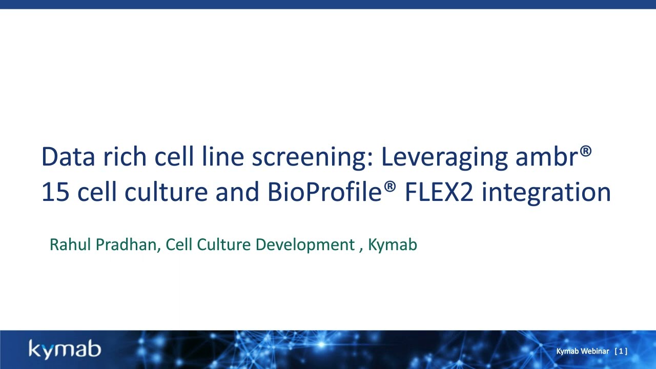 Data rich cell line screening Leveraging BioProfile FLEX2 and ambr15 cell culture integration