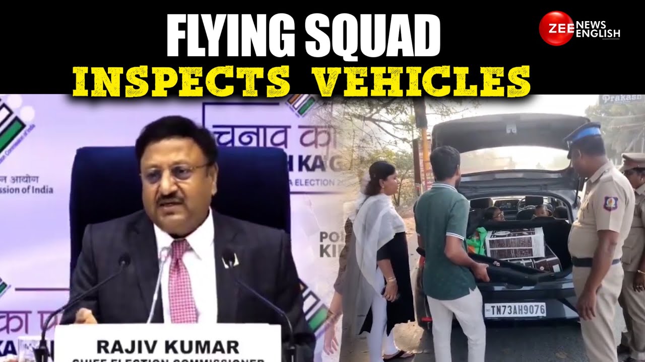 Lok Sabha Election Dates: Flying Squad Team inspects vehicles in Tamil Nadu | Zee News English