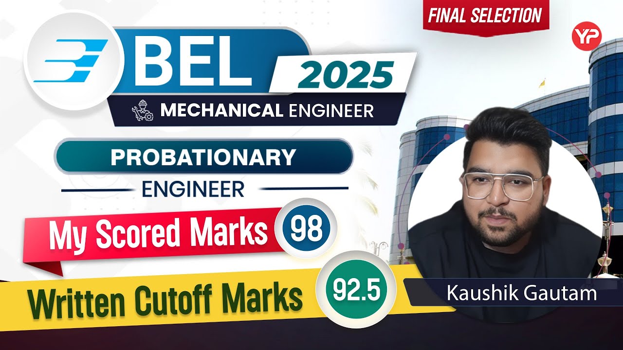 Congratulation Kaushik for getting selection in BEL as Probationary Engineer 2025 Mechanical Branch
