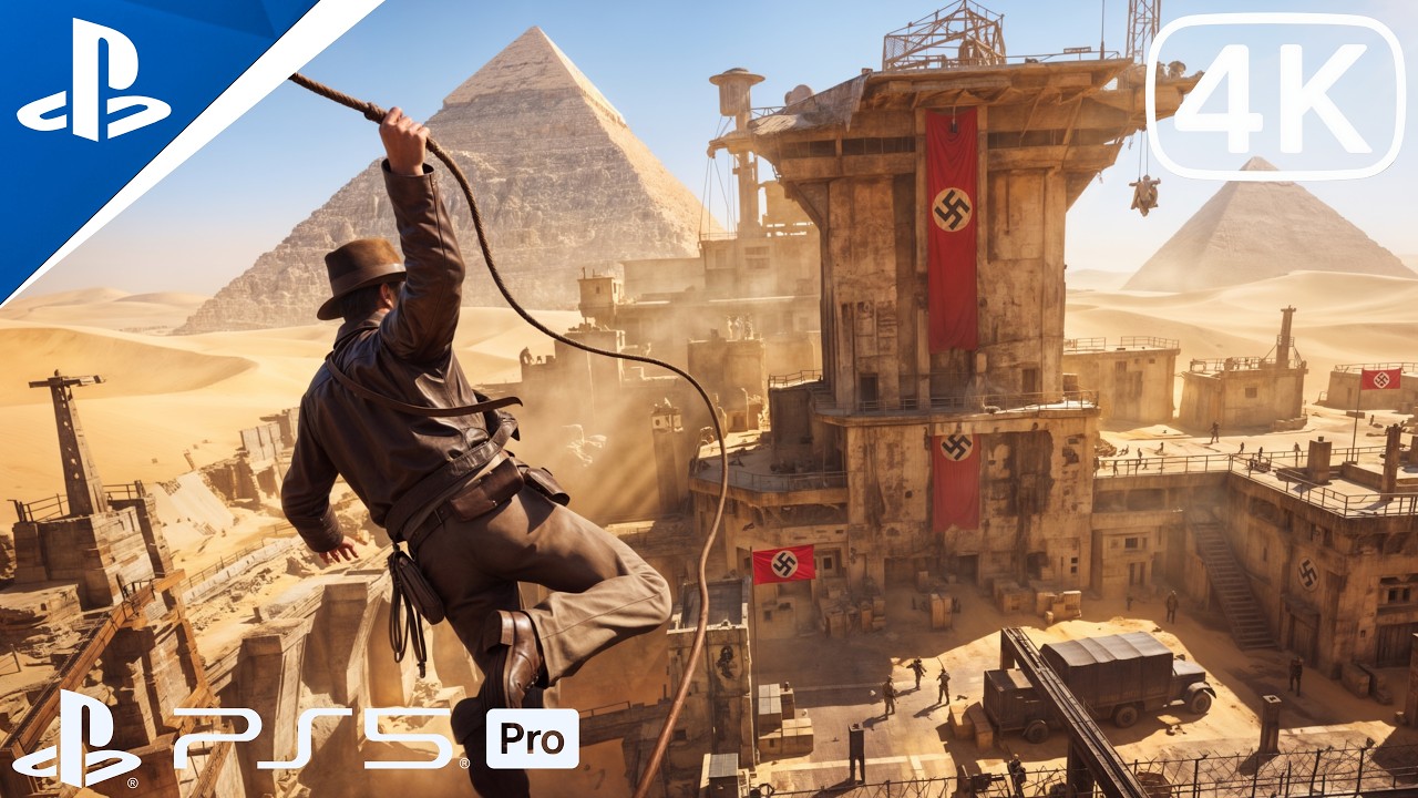 Indiana Jones infiltrates the NAZI base | Realistic Ultra Graphics | PS5 PRO Gameplay [4K 60FPS]