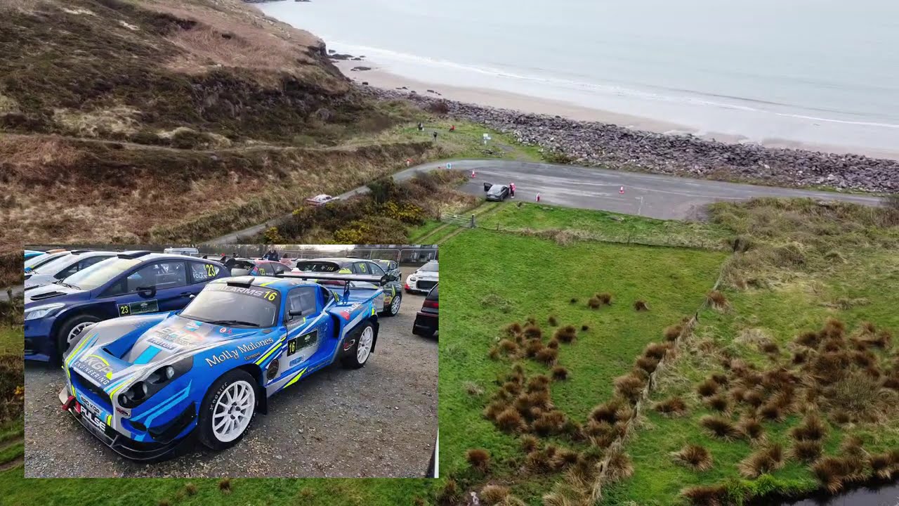 Circuit of Kerry Rally 2025 with a drone at Minard Castle, Ireland 🇮🇪