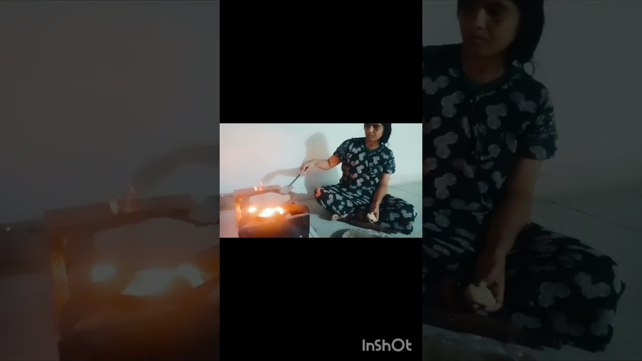 मी बनवली चुलीवर चपाती