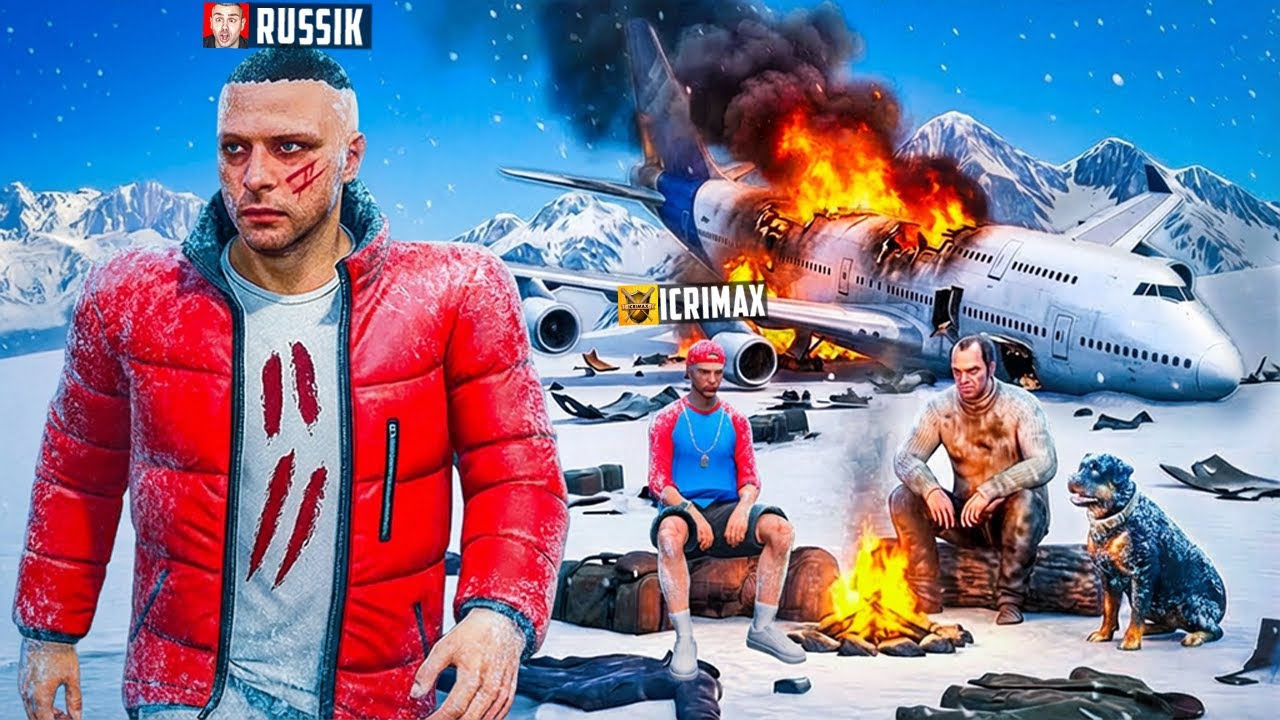 YOUTUBER FLUGZEUG STÜRZT in EISIGE BERGE in GTA 5 RP!✈️❄️