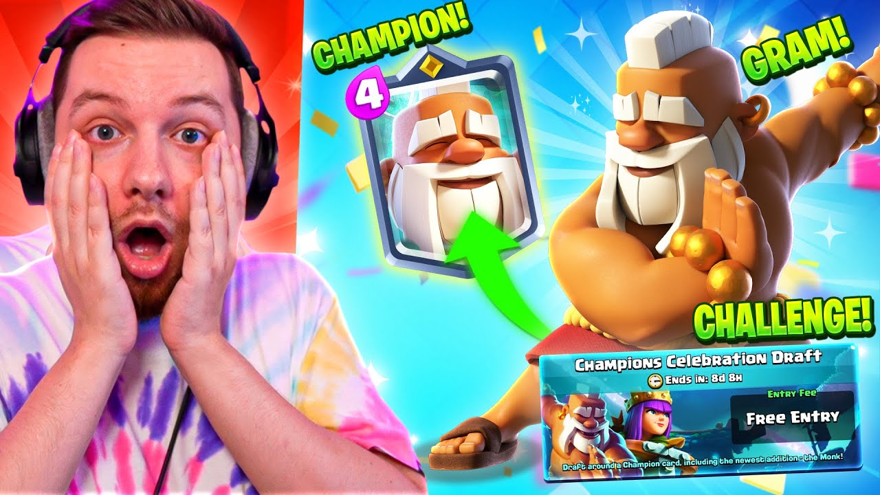 NOWY champion MONK jest MEGA OP w Clash Royale! (TEST!)