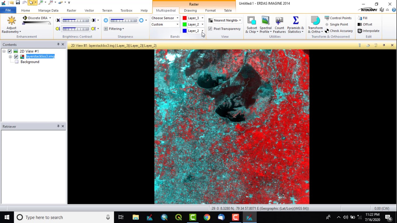 Erdas Imagine: Layerstack and Mosaic Tools