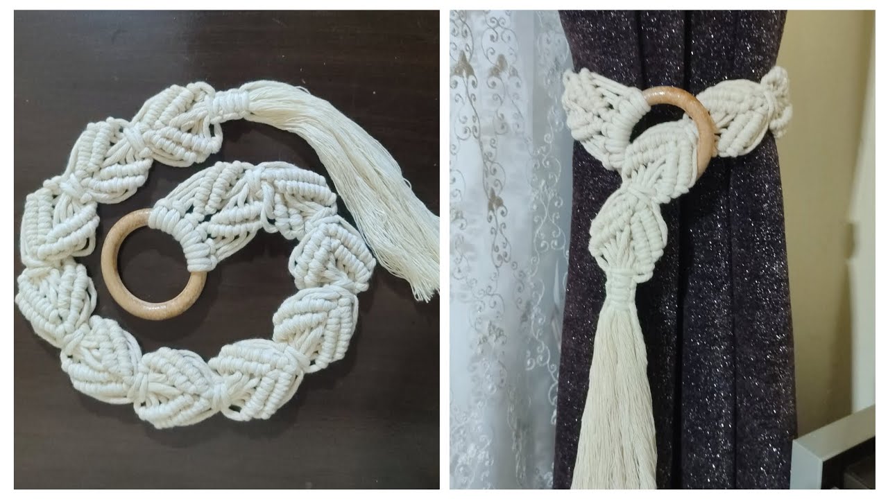 Macrame Curtain Decorative Holder - Easy Step-by-Step Tutorial