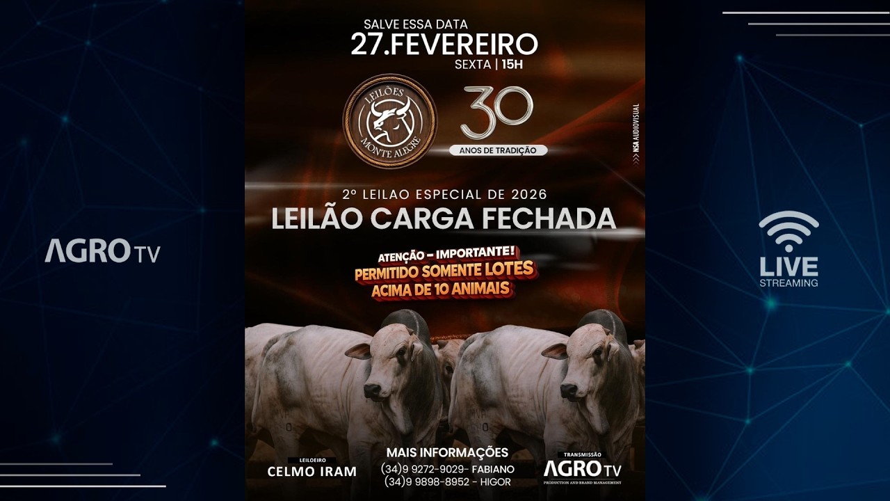 LEILÃO ESPECIAL CARGA FECHADA LEILÕES MONTE ALEGRE