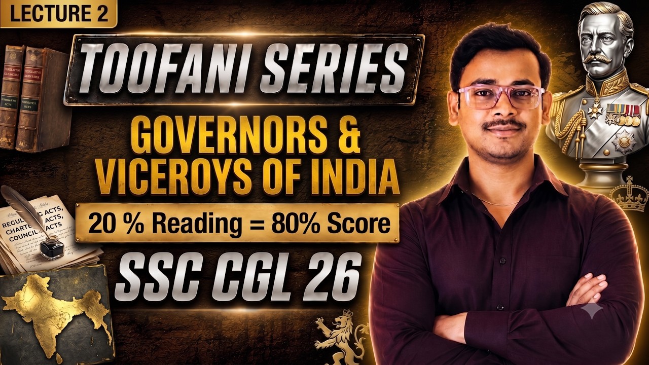 Governor General & Viceroy of India | GS 80/20 Strategy SSC CGL
