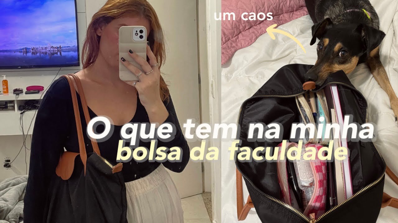 O que tem na minha bolsa da faculdade *realista* 2023