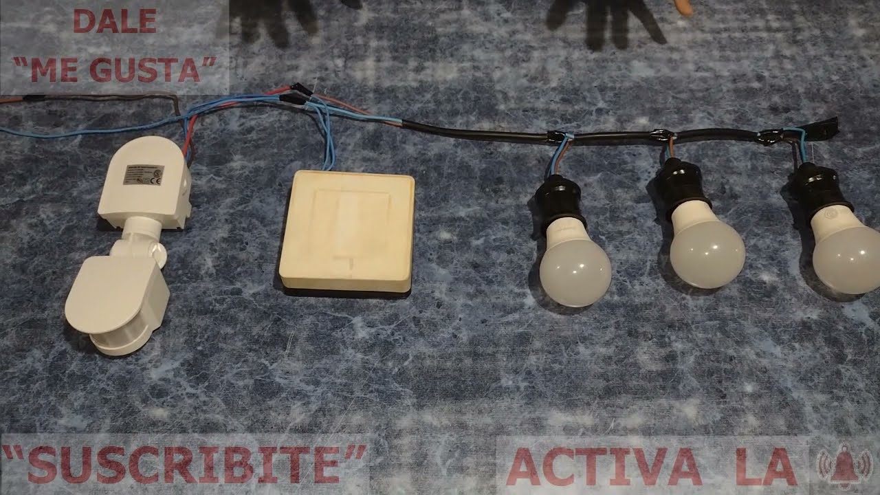 COMO AGREGAR UNA SIRENA O TIMBRE A UN SENSOR DE MOVIMIENTO CON TRES LAMPARAS