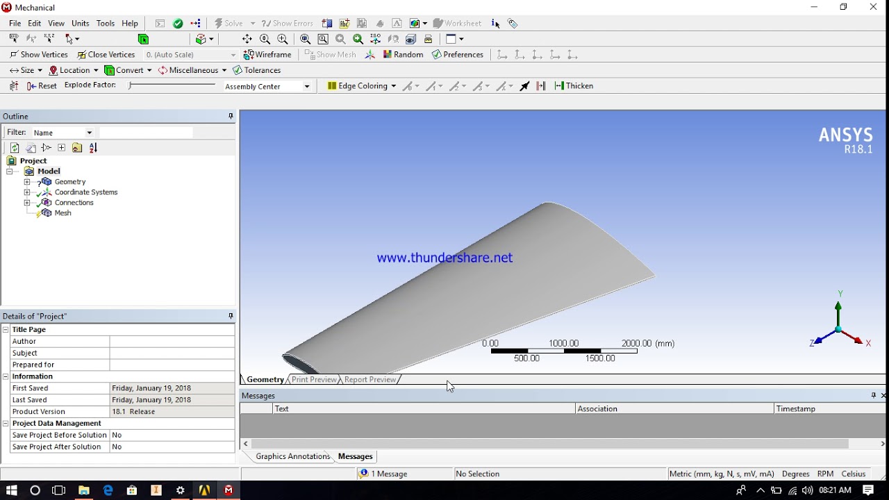 AIRCRAFT WING ANALYSIS PART 1 ( STATIC STRUCTURAL ANALYSIS )