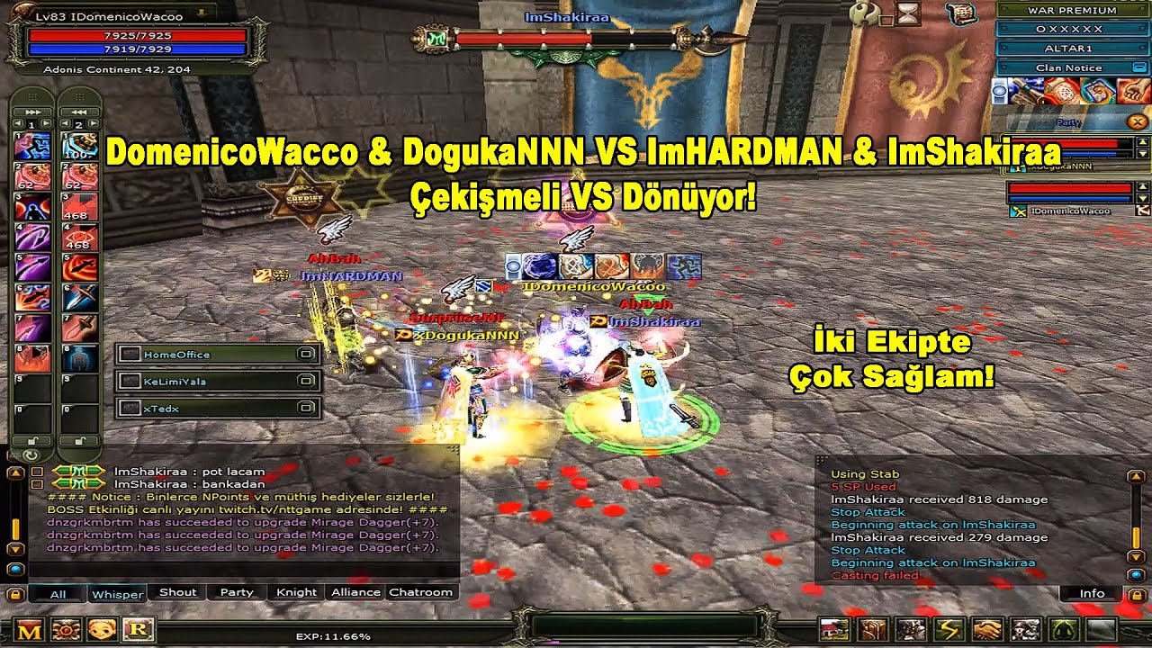 DomenicoWacco & DogukaNNN VS ImHARDMAN & ImShakiraa | Çekişmeli VS Dönüyor! Part 1 | Knight Online