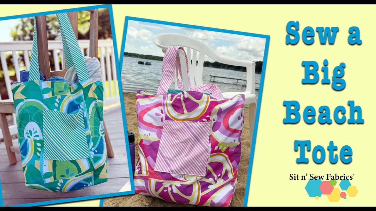 🧵 Sew a Stylish Beach Tote with Us! | Sit n' Sew Beach Tote Kit Tutorial 🌊👜