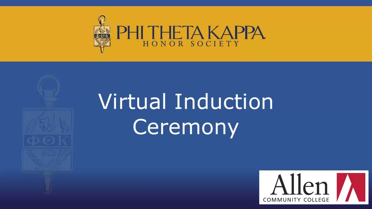 PTK Virtual Induction Allen Community College - Spring 2021