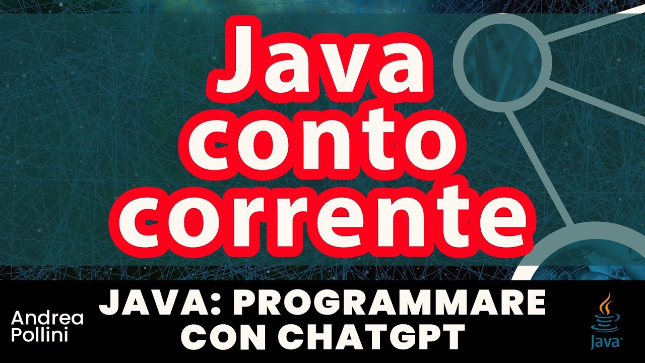 Programmare con ChatGPT in Java: Applicazione per la gestione di un conto corrente #java #chatgpt