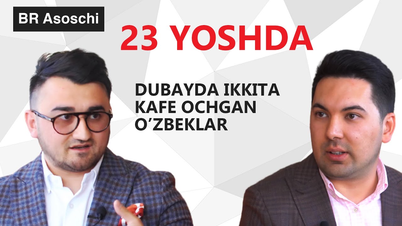 23 yoshda Dubayda kafe ochgan Davron Hamidov va Ziyovuddin Alihanovlar.