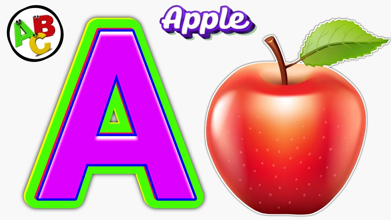 A is for Apple 🍎 | Alphabet Phonics Song | Fun Cartoon Rhymes for Kids | Baby Cartoon Rhymes | ABCD