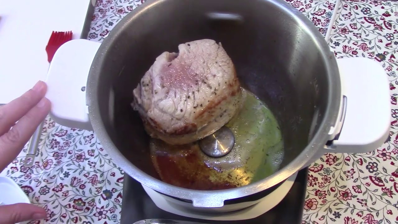 MyCuCo.it - Accessorio fondo piatto per Companion Moulinex e lonza di maiale arrosto