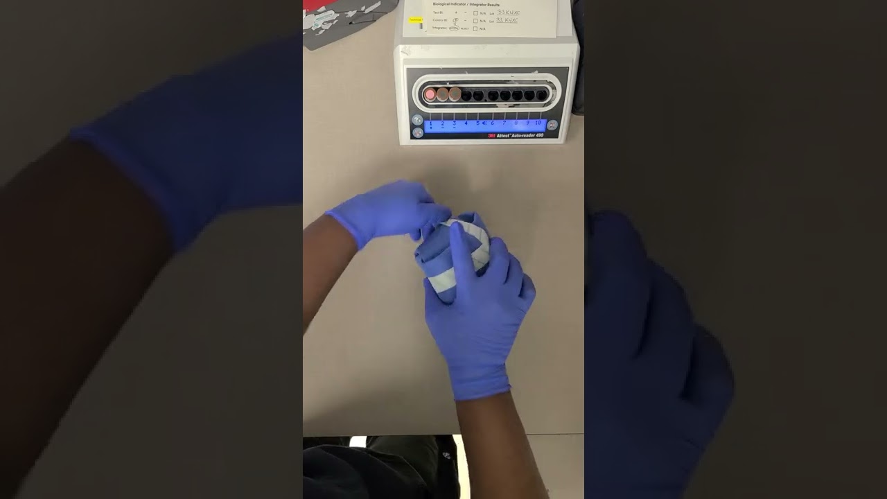 how to wrap a battery in sterile processing. #sterileprocessing #sterile