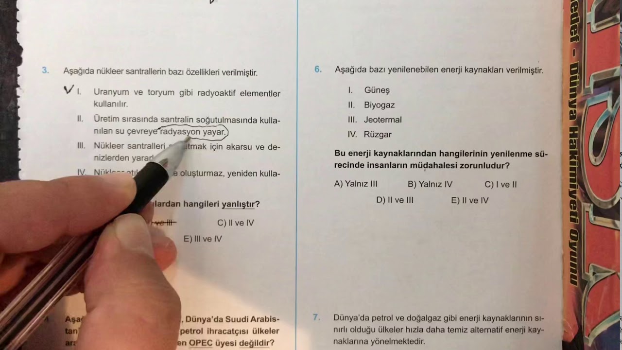 COĞRAFYA - MADENLER VE ENERJİ KAYNAKLARI SORU ÇÖZÜMÜ