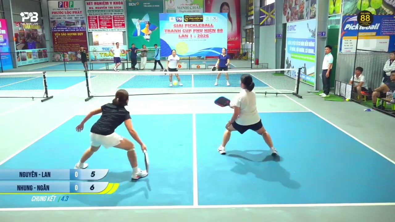 🔴 TRỰC TIẾP : Pickleball Tranh cúp Phụ kiện 88 🆘CHUNG KẾT NỘI DUNG 4.3🆘  NGUYÊN - LAN 🆚 NHUNG - NGÂN