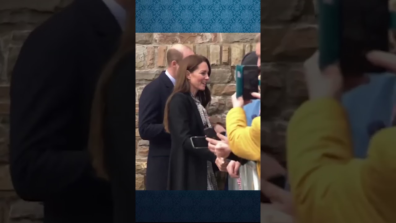 Princess Kate black and white ensemble in Aberfan
